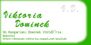viktoria dominek business card